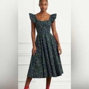 Hill House Daphne Dress in Midnight Green